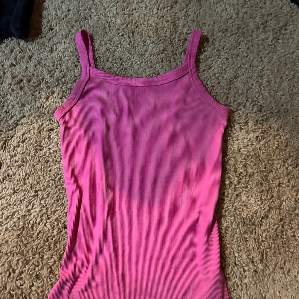 No Boundaries Fitted Ribbed Pink Camisole